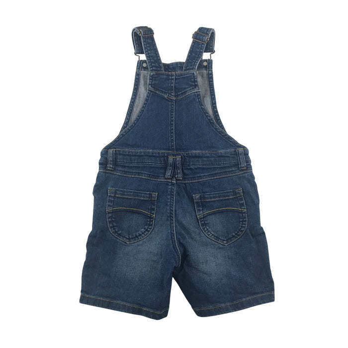 M&S 5-6 years blue denim sparkly triangle dungaree dress