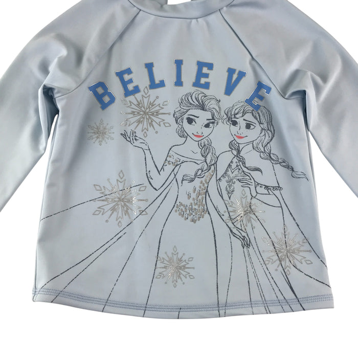 M&S 5-6 years blue Elsa swim top