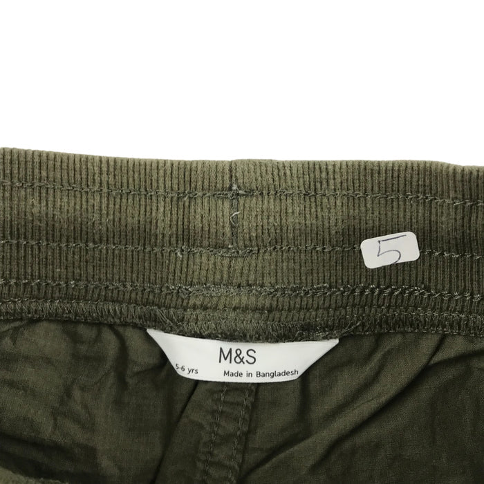 M&S 5-6 years khaki pull-up trousers