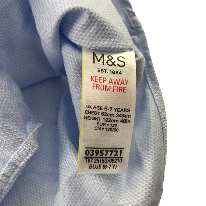 M&S 5-6 years light blue buttoned cotton shirt