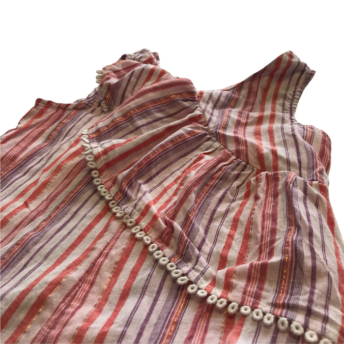 M&S 5-6 years pink stripy flared jumpsuit