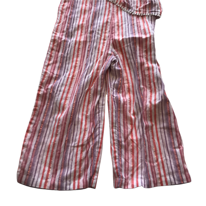 M&S 5-6 years pink stripy flared jumpsuit