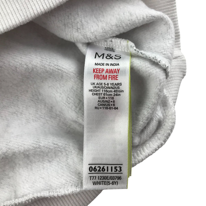M&S 5-6 years white disney 101 dalmatians sweater