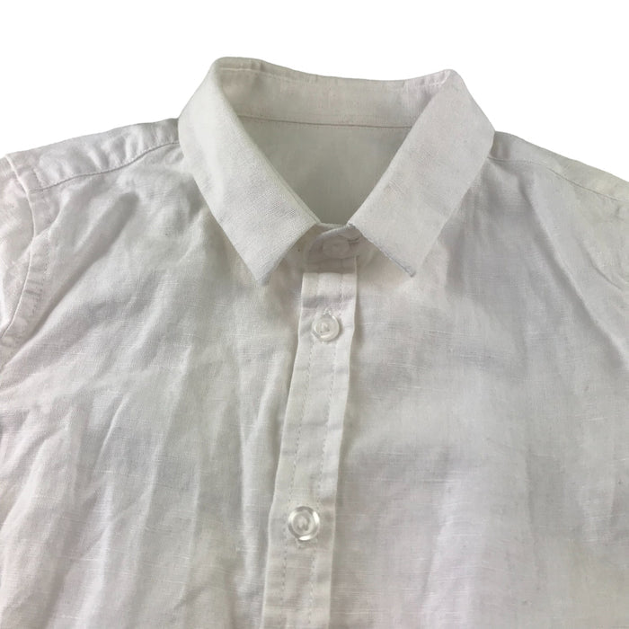 M&S 5-6 years white plain buttoned shirt