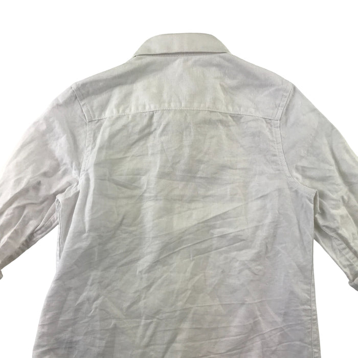 M&S 5-6 years white plain buttoned shirt