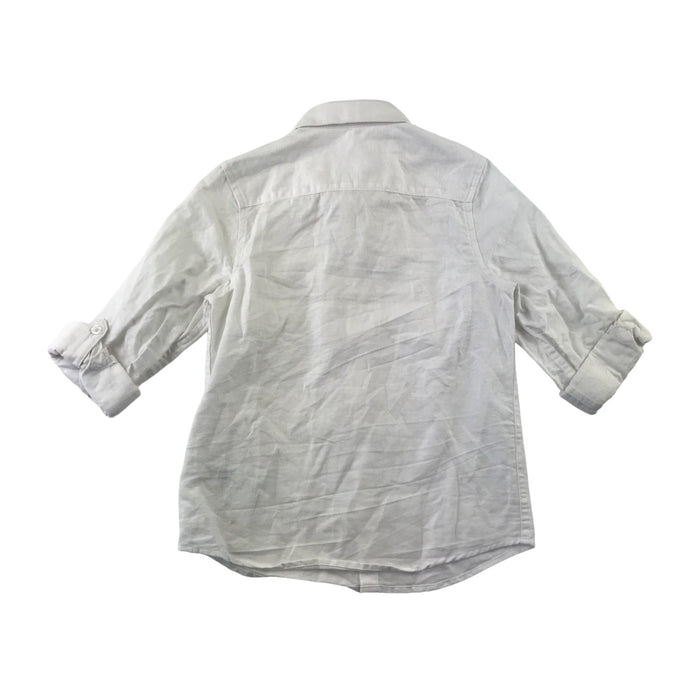 M&S 5-6 years white plain buttoned shirt