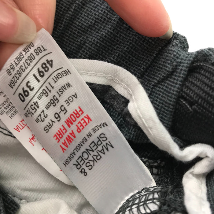 M&S 5 years grey plain cargo style cotton shorts