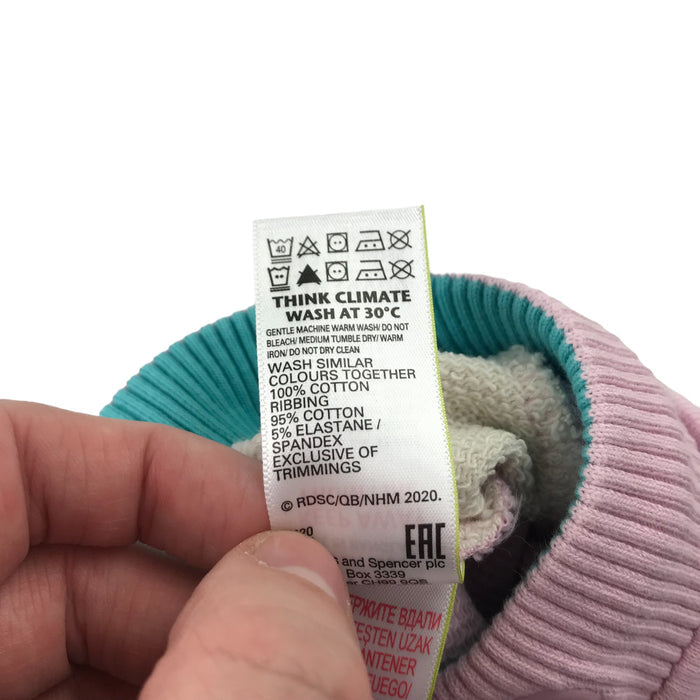 M&S 5 years light pink animals jersey cotton shorts