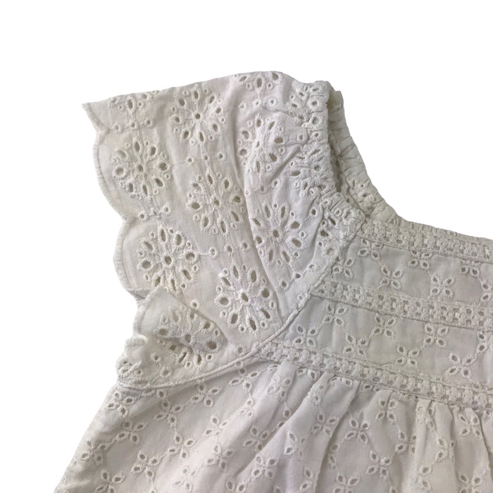 M&S 6-7 years white embroidered blouse