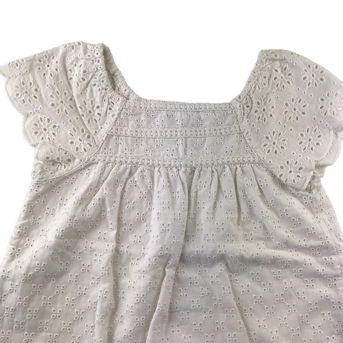 M&S 6-7 years white embroidered blouse