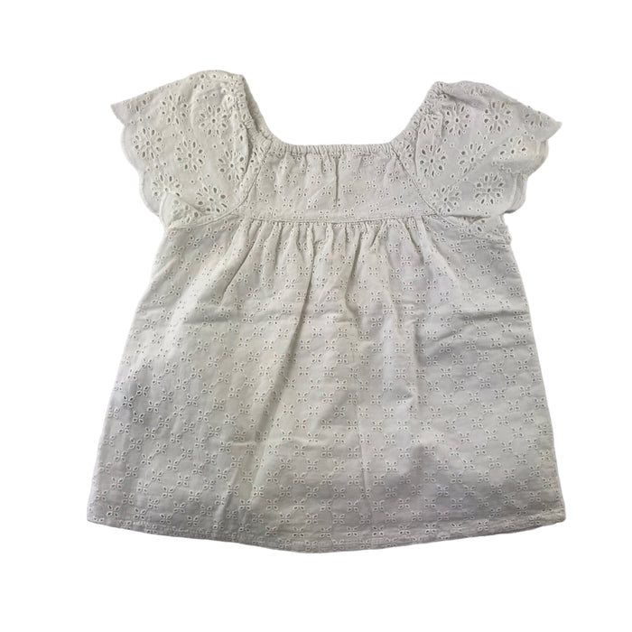 M&S 6-7 years white embroidered blouse