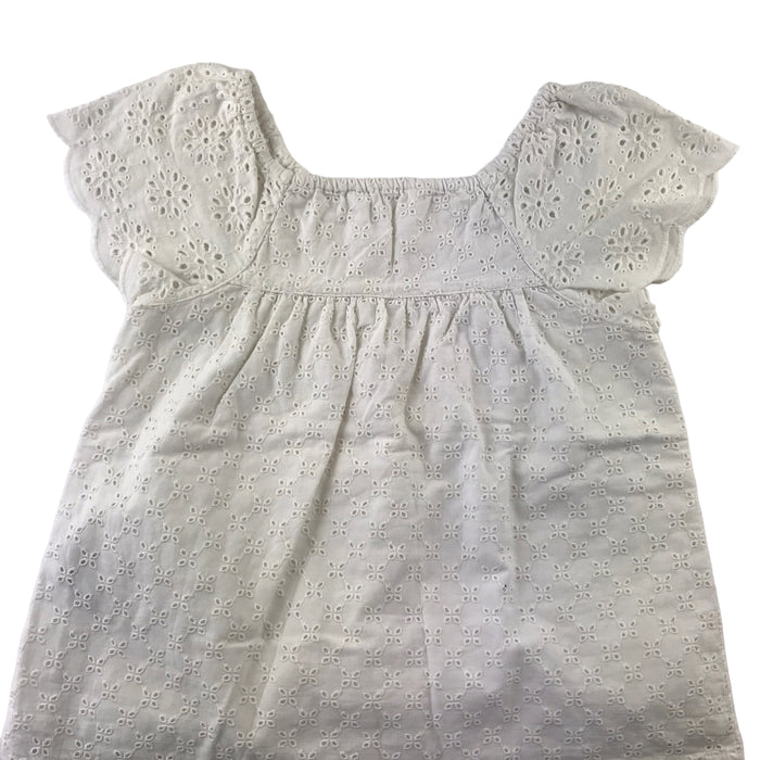 M&S 6-7 years white embroidered blouse