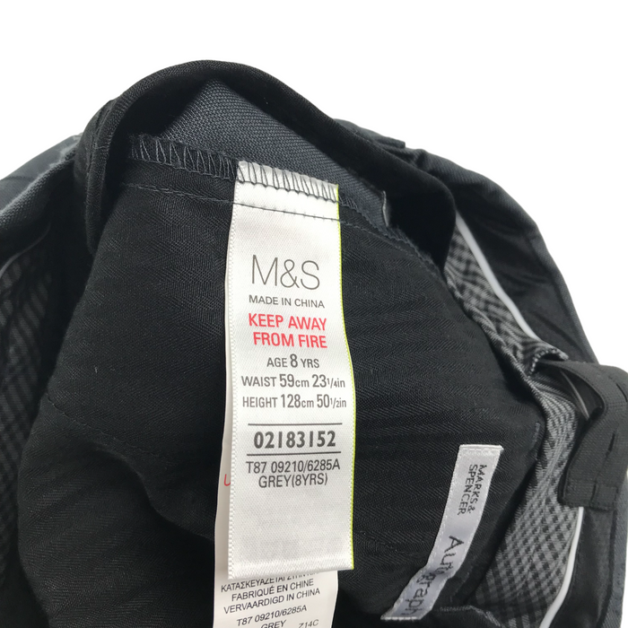 M&S 7-8 years grey tailored suit trousers
