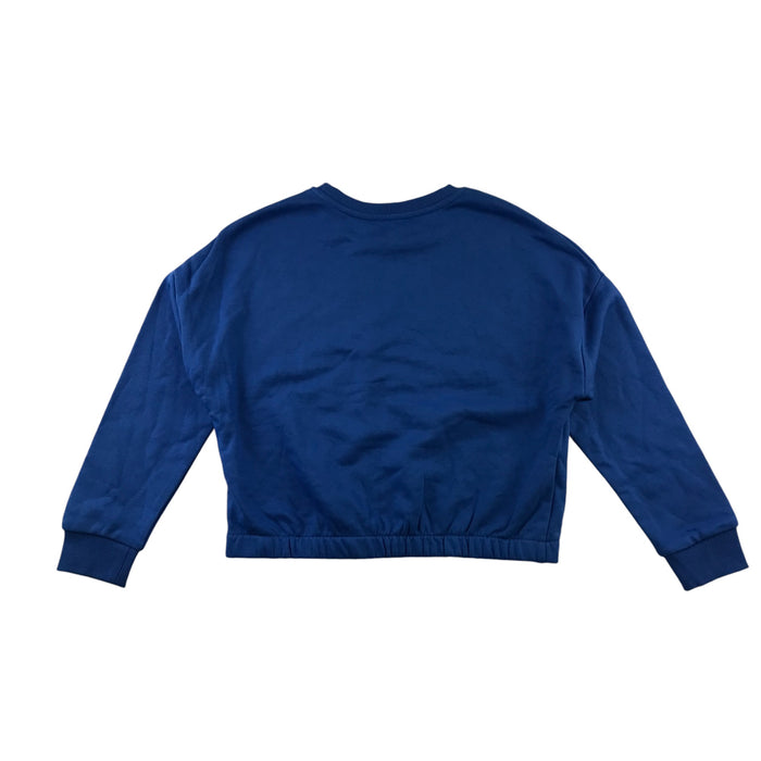 M&S 9-10 years blue unstoppable print cropped sweater