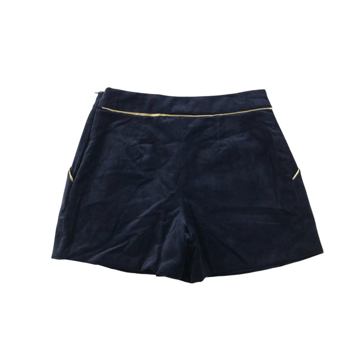 M&S 9-10 years navy velvet with gold trim shorts