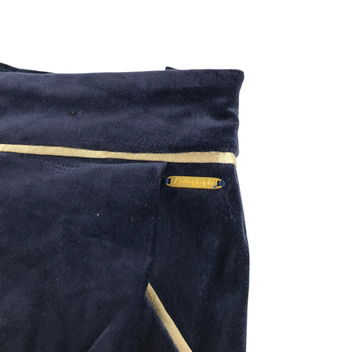 M&S 9-10 years navy velvet with gold trim shorts