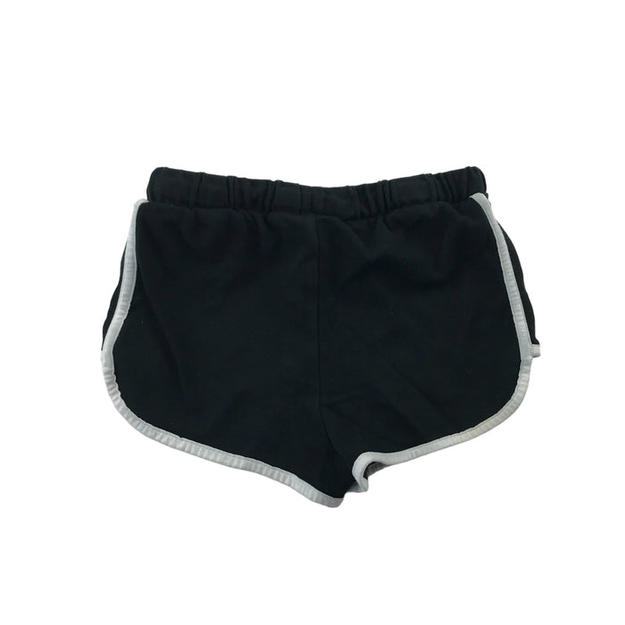 M&S 9 years black and white plain and leopard two pairs shorts