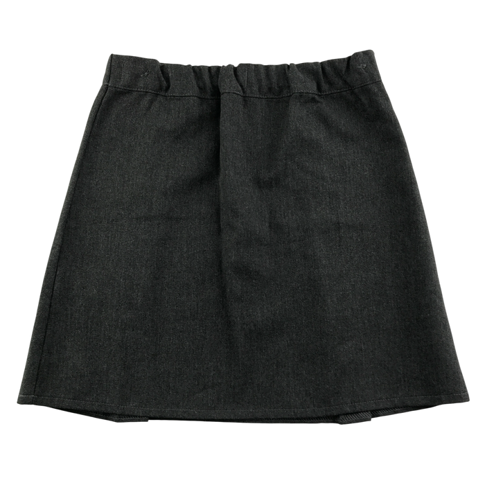 M&S girls grey floral embroidered adjustable waistband school skirt