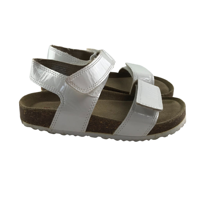 M&S size UK 10 (jr) white straps sandals