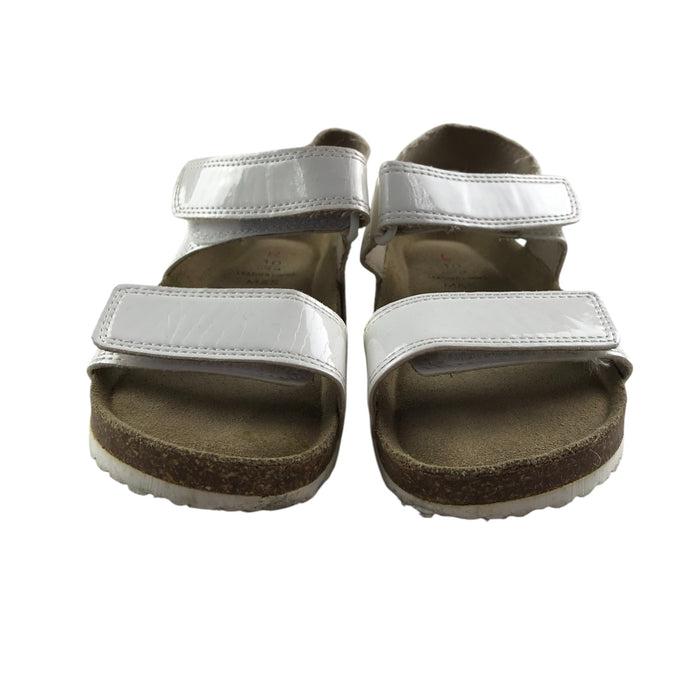 M&S size UK 10 (jr) white straps sandals