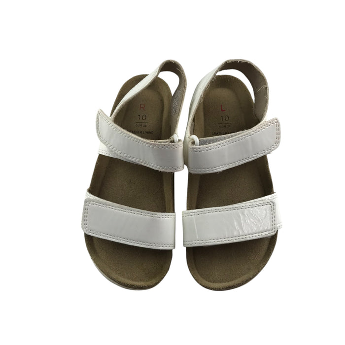 M&S size UK 10 (jr) white straps sandals