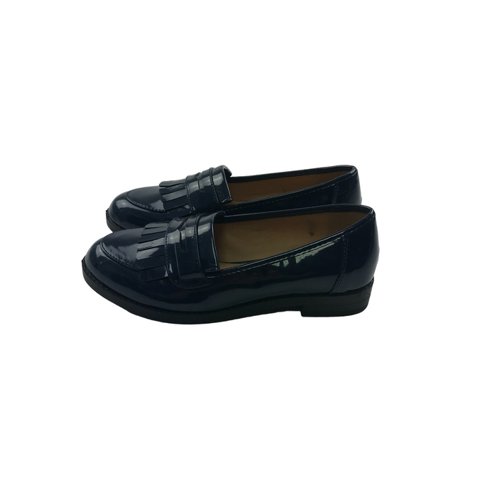M&S size UK 13 (jr) navy blue tassel loafer shoes