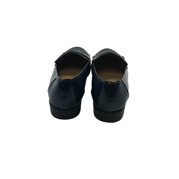 M&S size UK 13 (jr) navy blue tassel loafer shoes