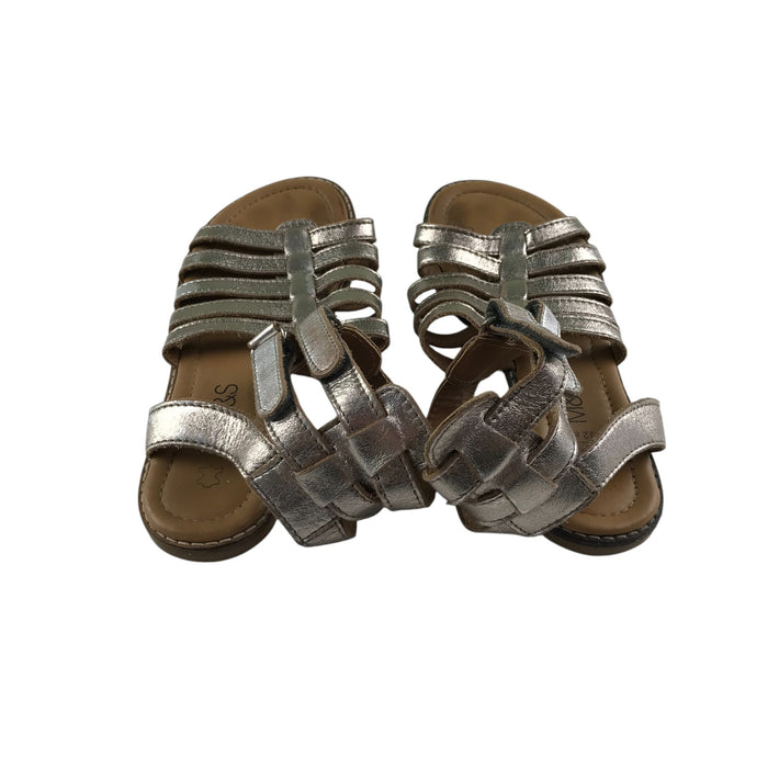 M&S size UK 13 (jr) silver straps  sandals