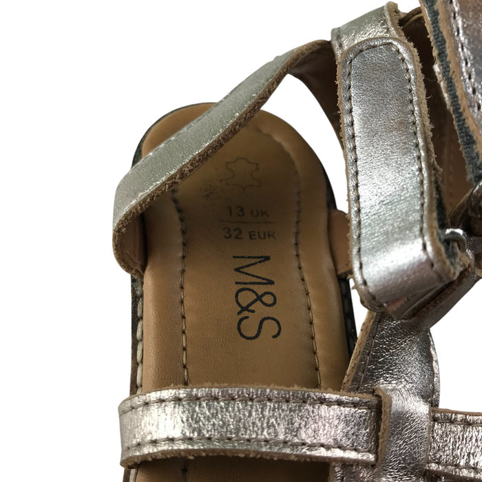 M&S size UK 13 (jr) silver straps  sandals
