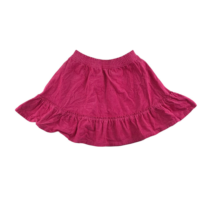 M&S skirt 5-6 year pink plain layered corduroy