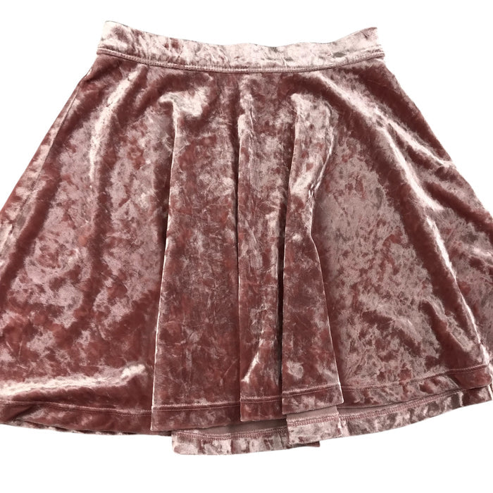 M&S skirt 9-10 year pink plain velvety with thin waistband