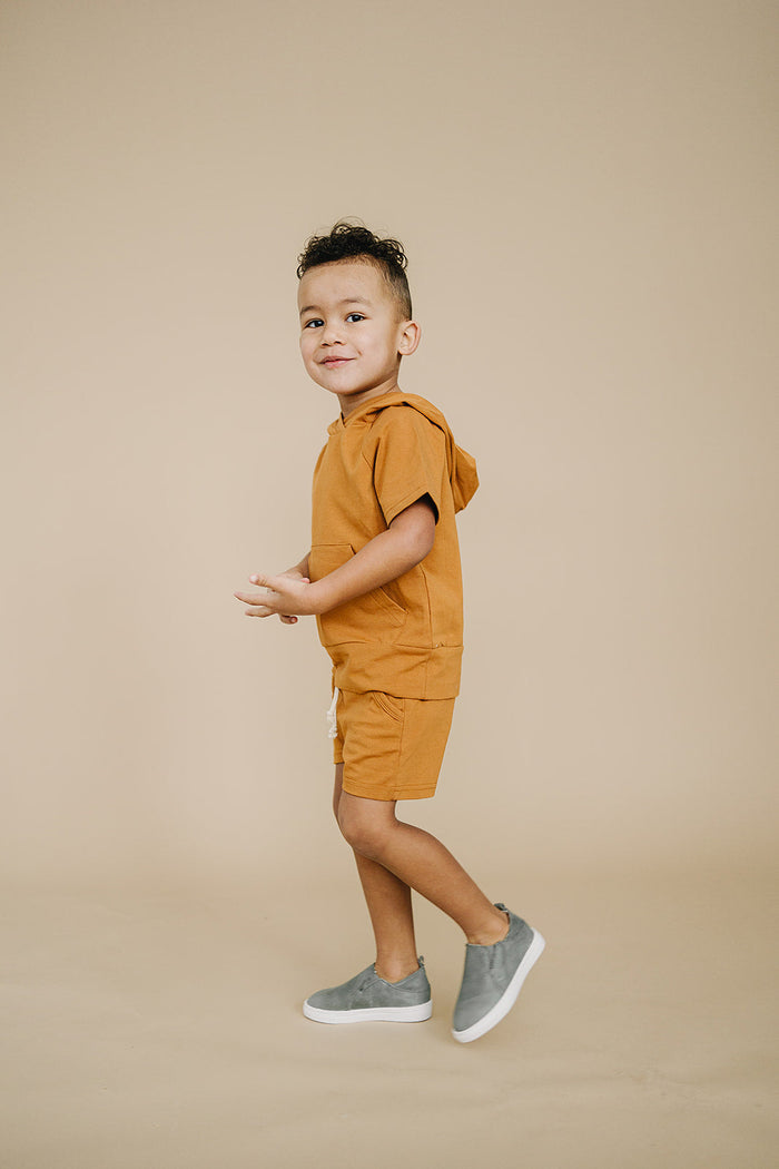 Mustard Pocket Cotton Shorts