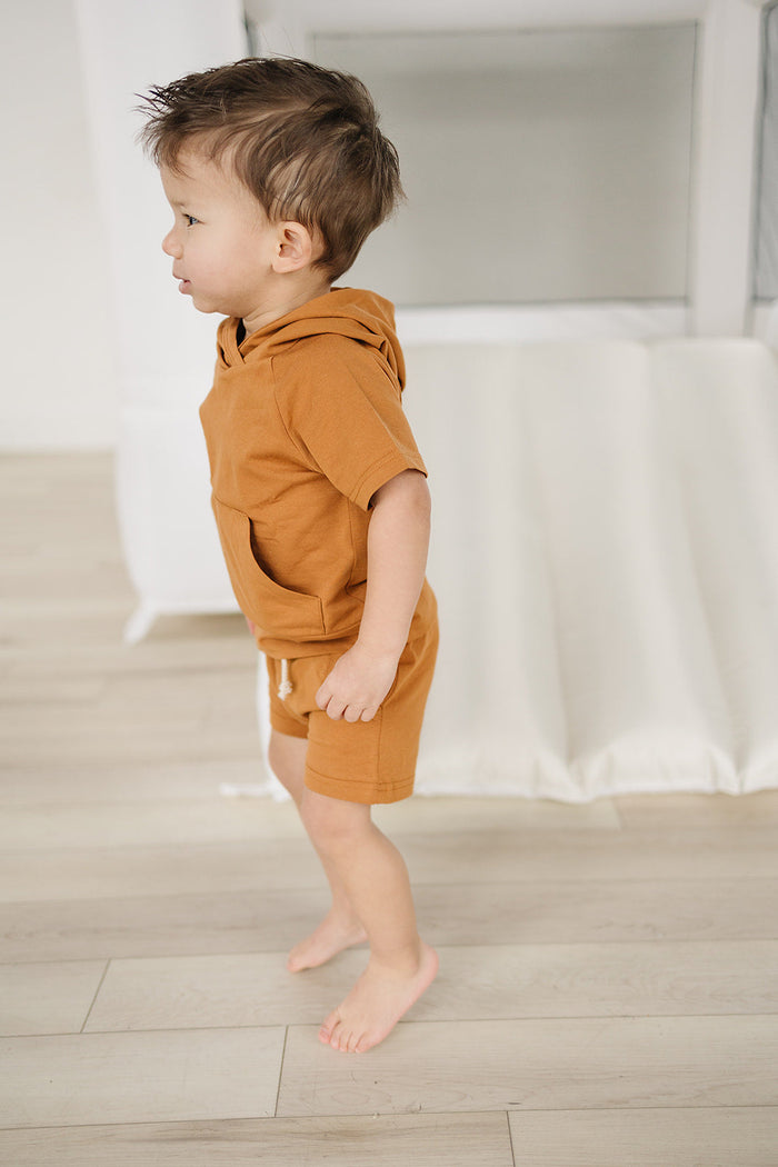 Mustard Pocket Cotton Shorts