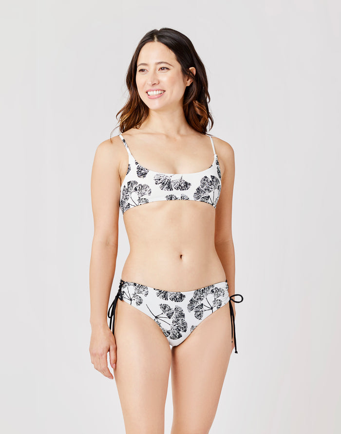Mustique Reversible Bottom: Cloud Ginkgo/Black - FINAL SALE