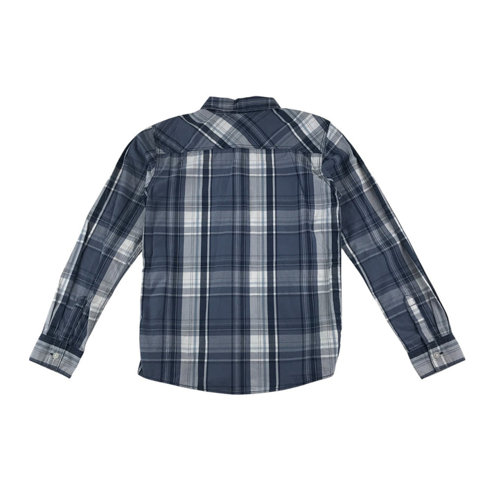 Nameit shirt 11-12 years greyish blue and white checked button up cotton shirt