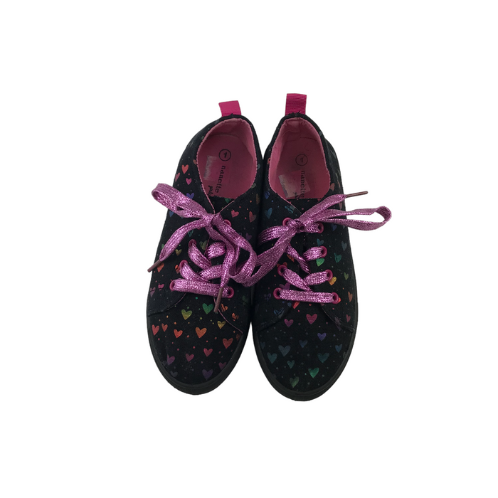 Nanette Lepore size UK 1 black heart trainers