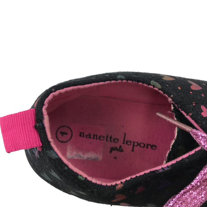 Nanette Lepore size UK 1 black heart trainers