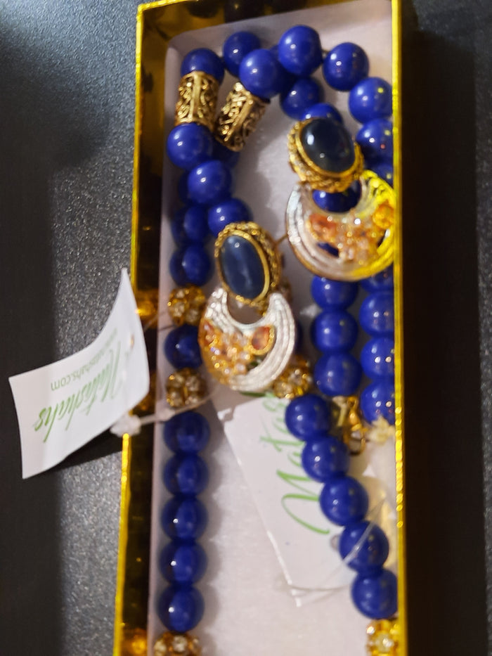 NATASHAHS BLUE STONES LOH-E-QURANI LOCKET - MAALA STYLE - NATASHAHS