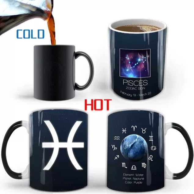 New 12 Constellations Magic Creative Starry Night Colour Changing Mugs