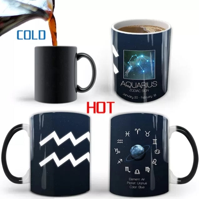 New 12 Constellations Magic Creative Starry Night Colour Changing Mugs