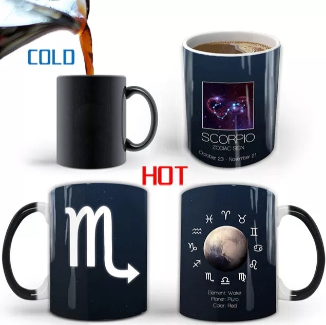 New 12 Constellations Magic Creative Starry Night Colour Changing Mugs