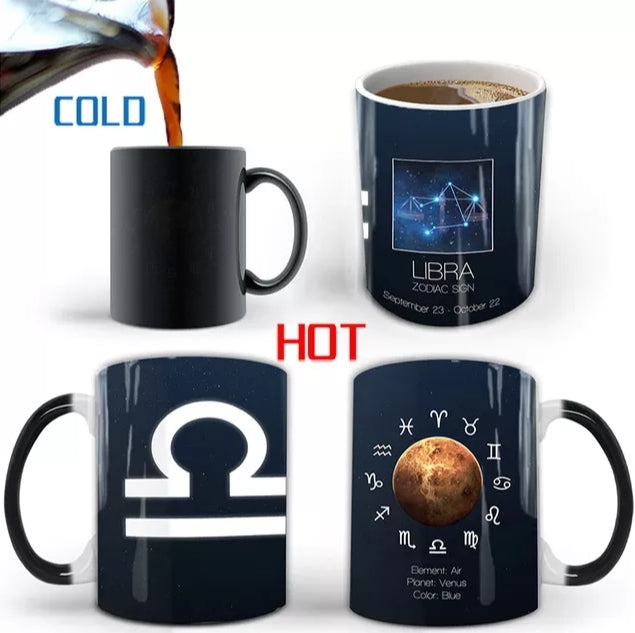 New 12 Constellations Magic Creative Starry Night Colour Changing Mugs