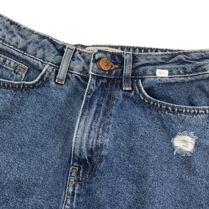 New Look 10-11 years denim ripped mini skirt
