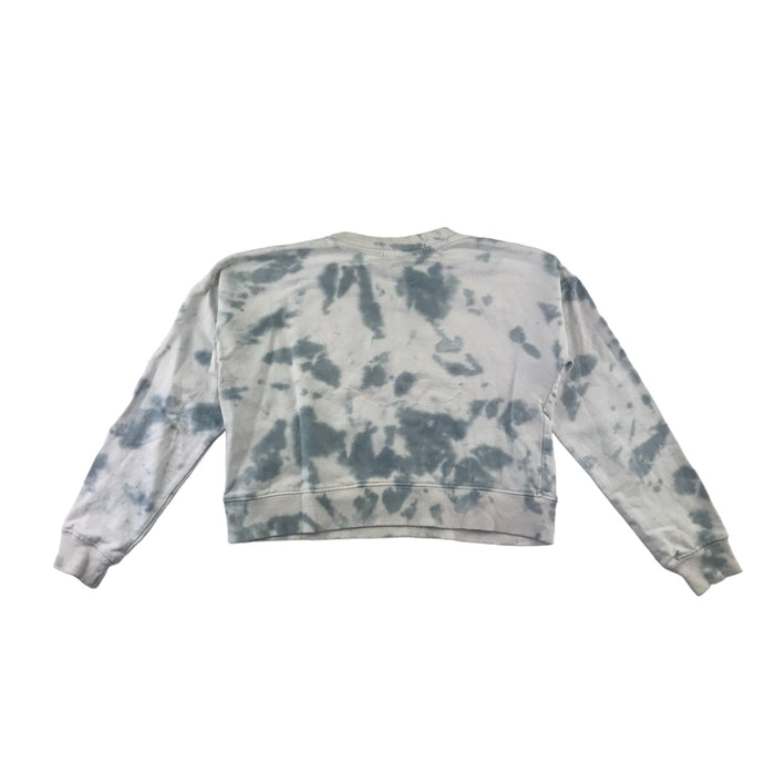 New Look 10-11 years white with grey tie dye cropped sweater