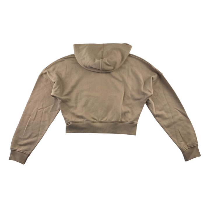 New Look 14-15 years dark beige brown zipped cropped hoodie