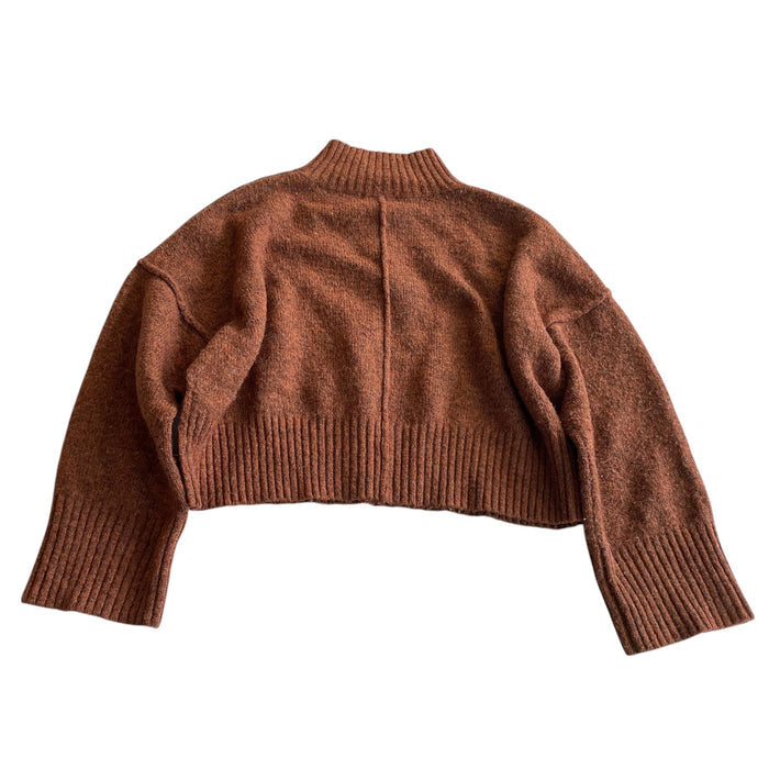 New Look woman's L brown cropped jumper
