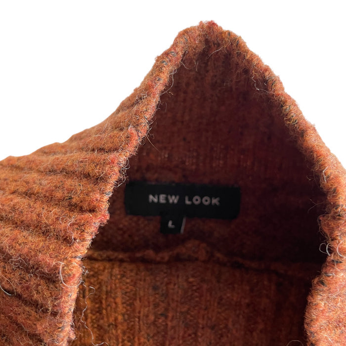 New Look woman's L brown cropped jumper
