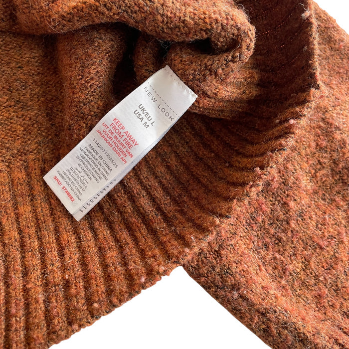 New Look woman's L brown cropped jumper