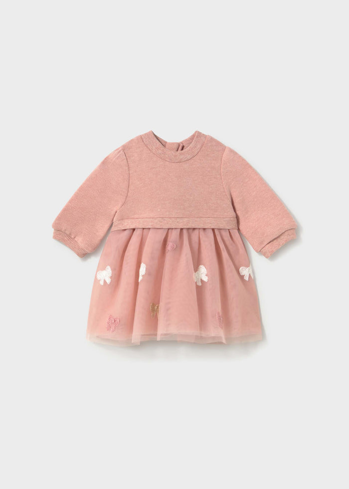 Mayoral baby girl nude tulle dress