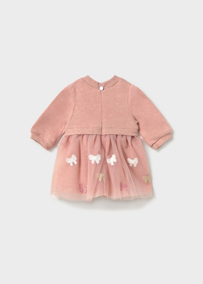Mayoral baby girl nude tulle dress, photo 2